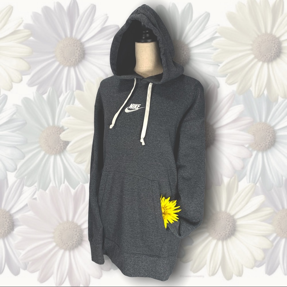 Nike Charcoal Hoodie - M - Embroidered Logo